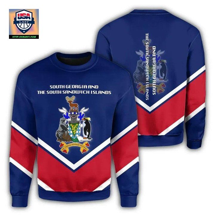 South Georgia And The South Sandwich Islands Coat Of Arms Sweater Lucian Style J5W