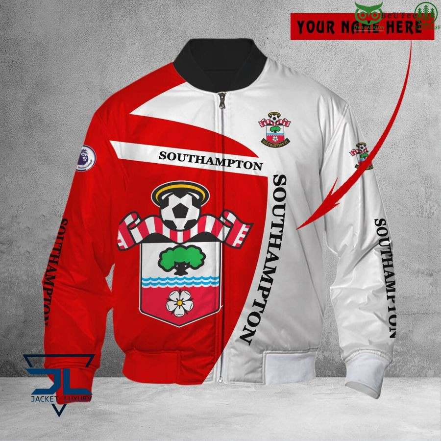Southampton FC Personalized Red White Bomber Jacket | Streetwear Jacket for Men & Women | Fan Gift