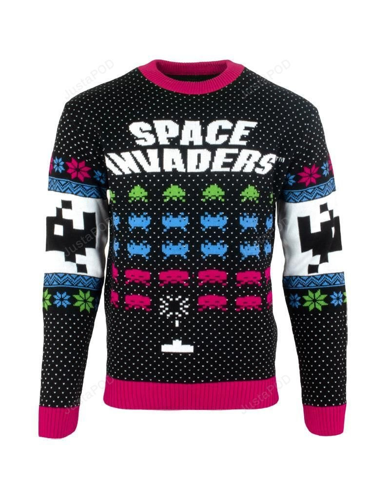 Space Invaders Christmas Ugly Christmas Sweater, Perfect Holiday Gift