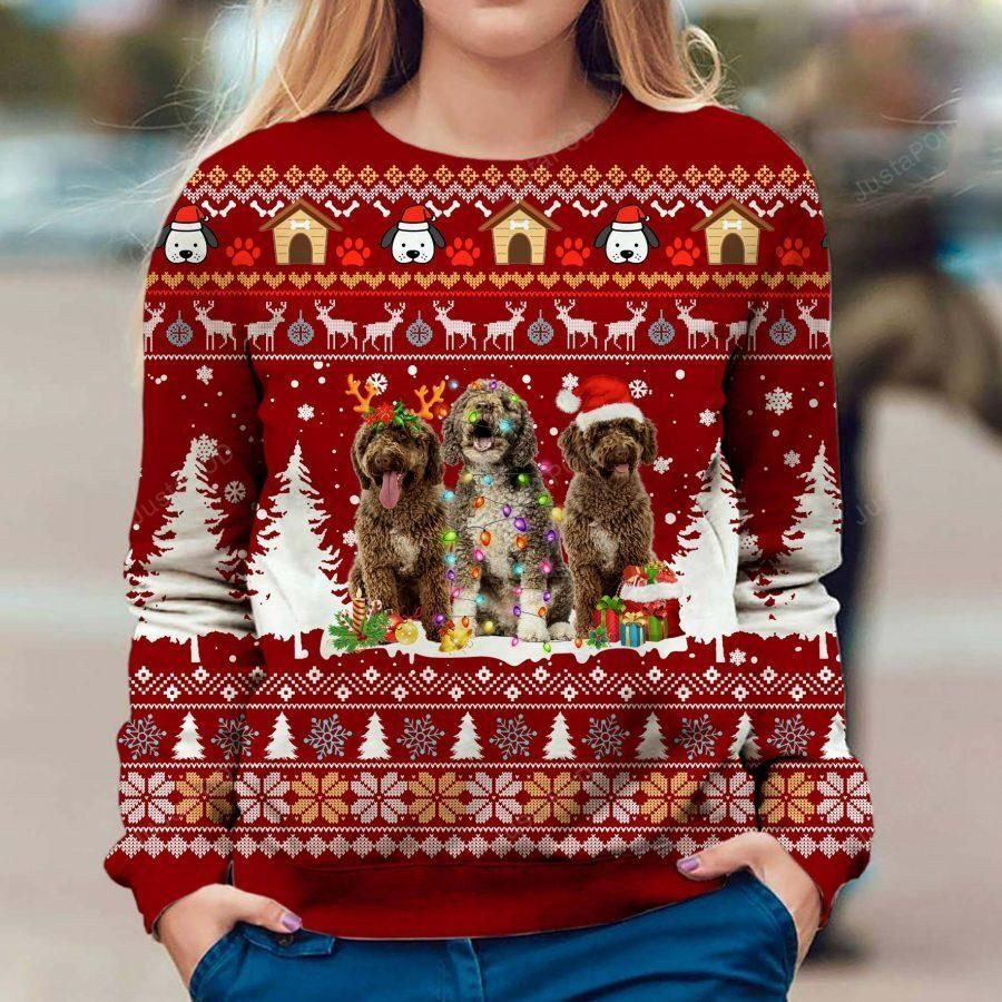 Spanish Water Dog Ugly Christmas Sweater, Perfect Holiday Gift