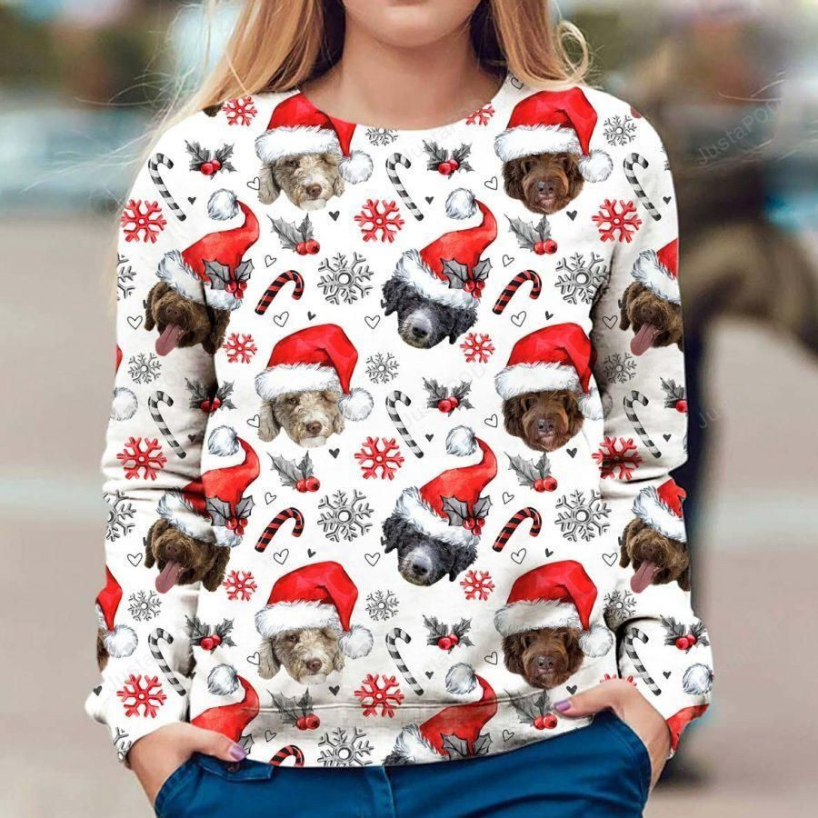Spanish Water Dog Xmas Decor Ugly Christmas Sweater, Perfect Holiday Gift