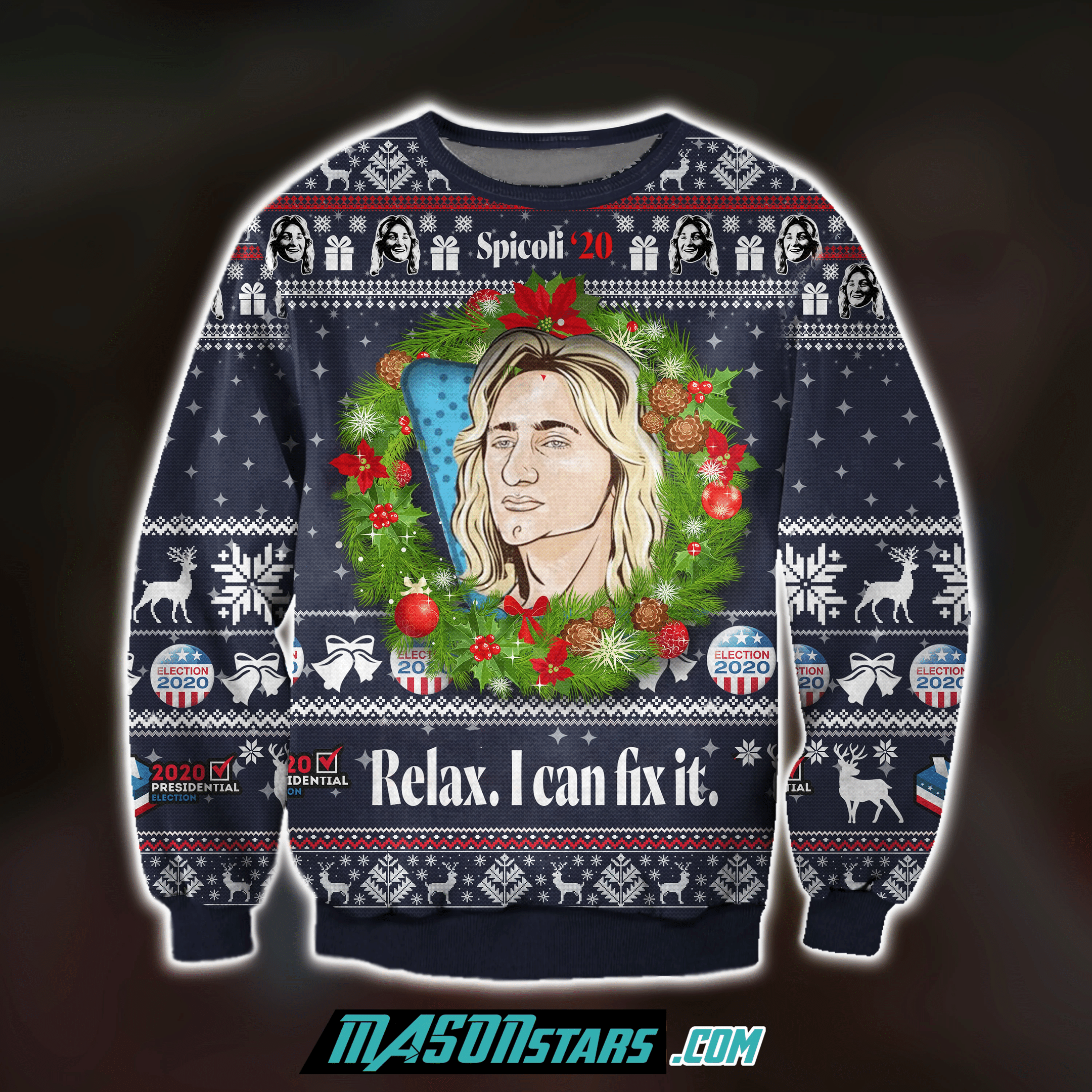 Spicoli 20 Relax I Can Fix It 3D Print Ugly Christmas Sweater