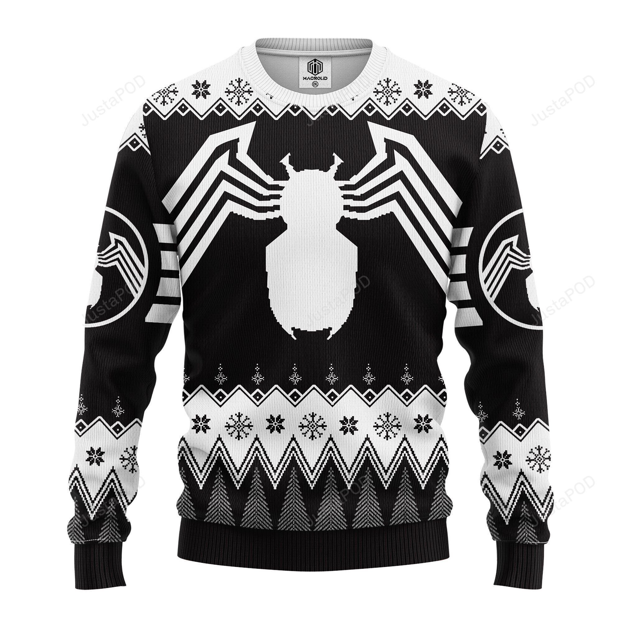 Spider Man Black Ugly Christmas Sweater, Perfect Holiday Gift