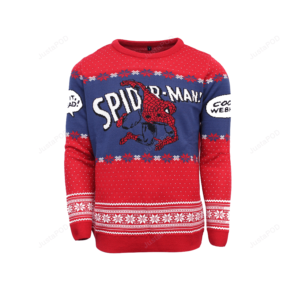 Spider-Man 'Cool It Webhead' Ugly Christmas Sweater Perfect Holiday Gift