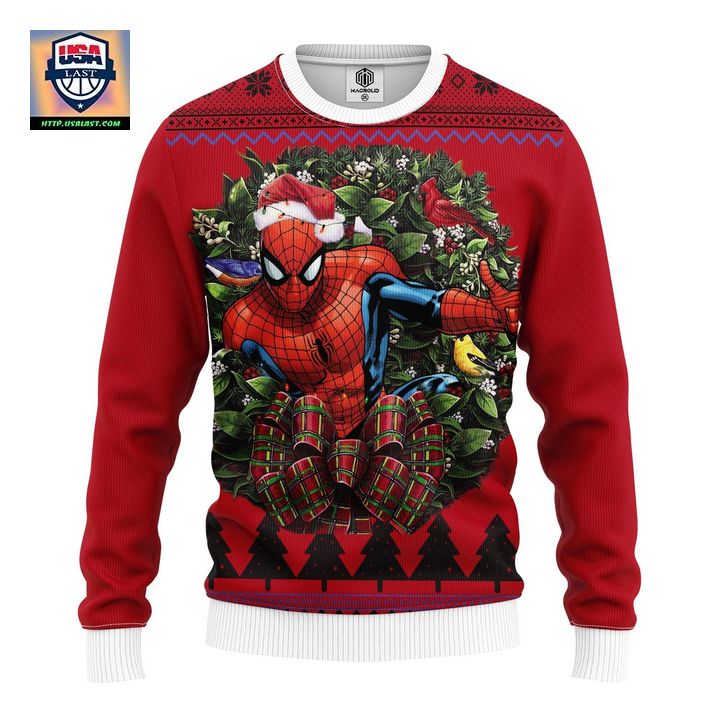 Spider Man Illustration Noel Mc Ugly Christmas Sweater Thanksgiving Gift