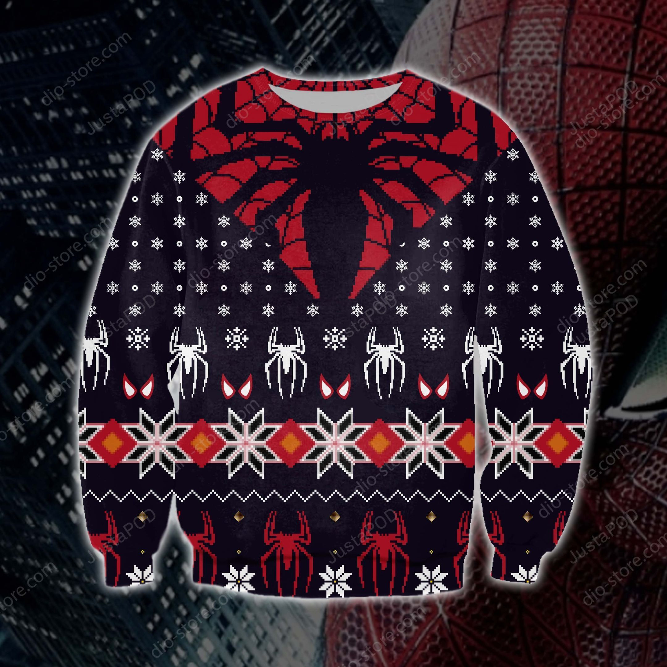 Spider Man Knitting Pattern 3D Print Ugly Christmas Sweater, Perfect Holiday Gift