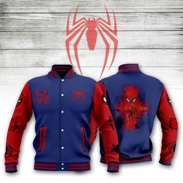 Spider-Man Marvel Comics Baseball Jacket for Men & Women | Superhero Fan Gift
