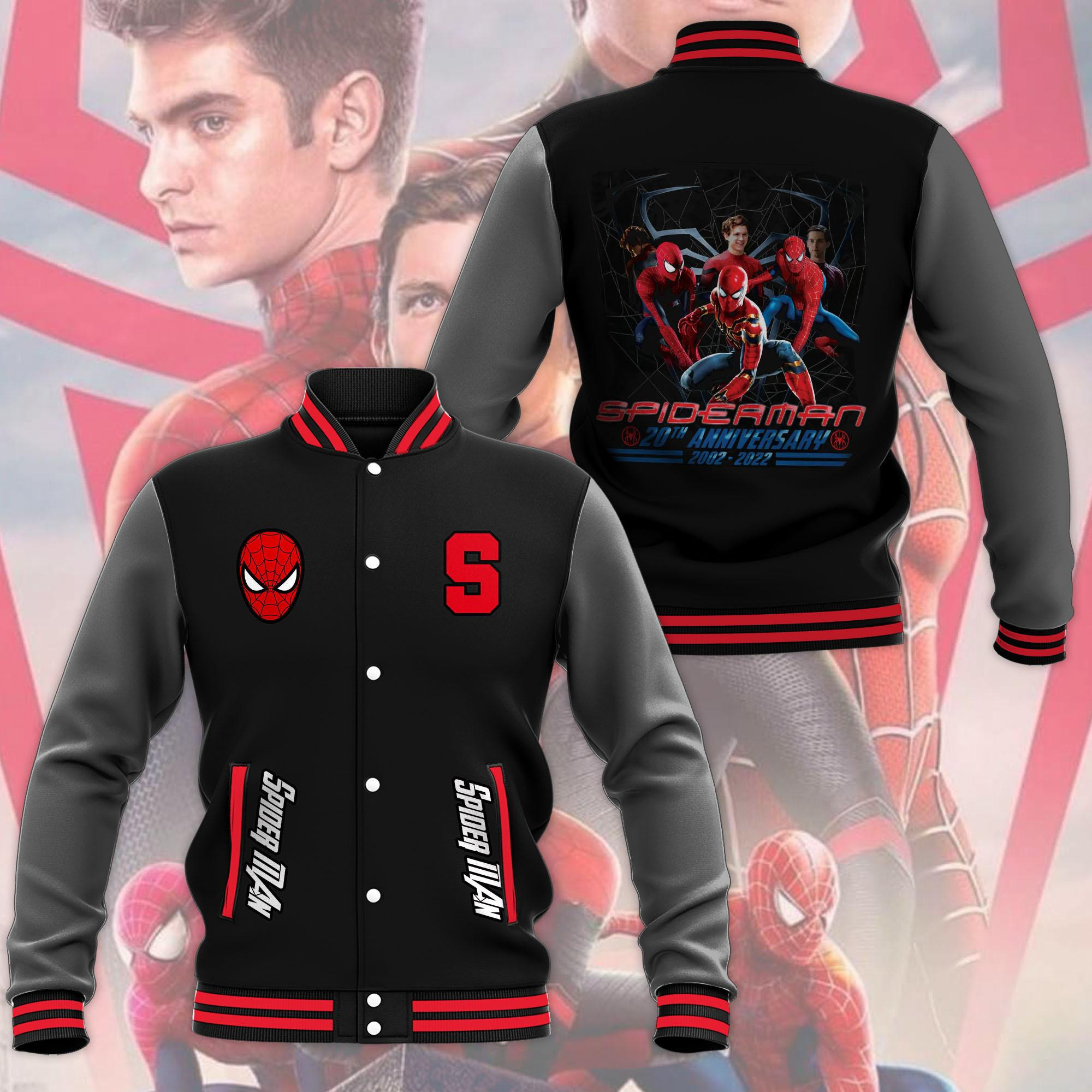 Spider Man No Way Home Anniversary Baseball Jacket for Men & Women | Superhero Fan Gift