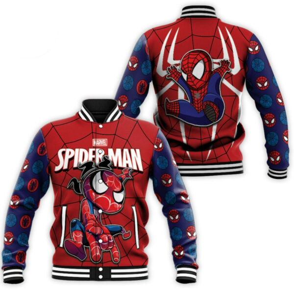 Spider Man Superhero Baseball Jacket for Men & Women | Superhero Fan Gift