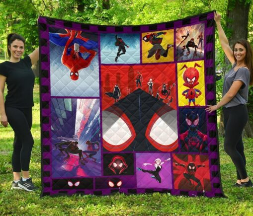 Spider-Verse Fleece Blanket Quilt Blanket For Spider-Man Fan Gift