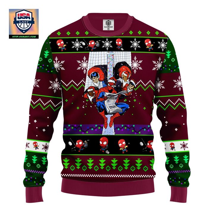 Spiderman Ugly Christmas Sweater Purple Pink Amazing Gift Idea Thanksgiving Gift