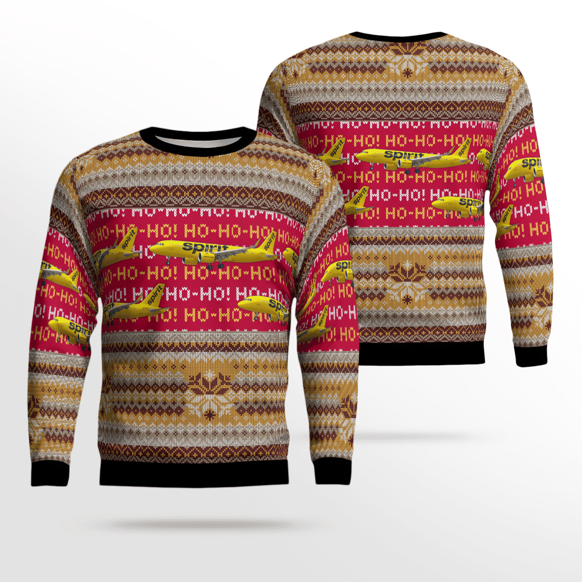 Spirit Airlines Airbus Ugly Christmas Sweater, Perfect Holiday Gift