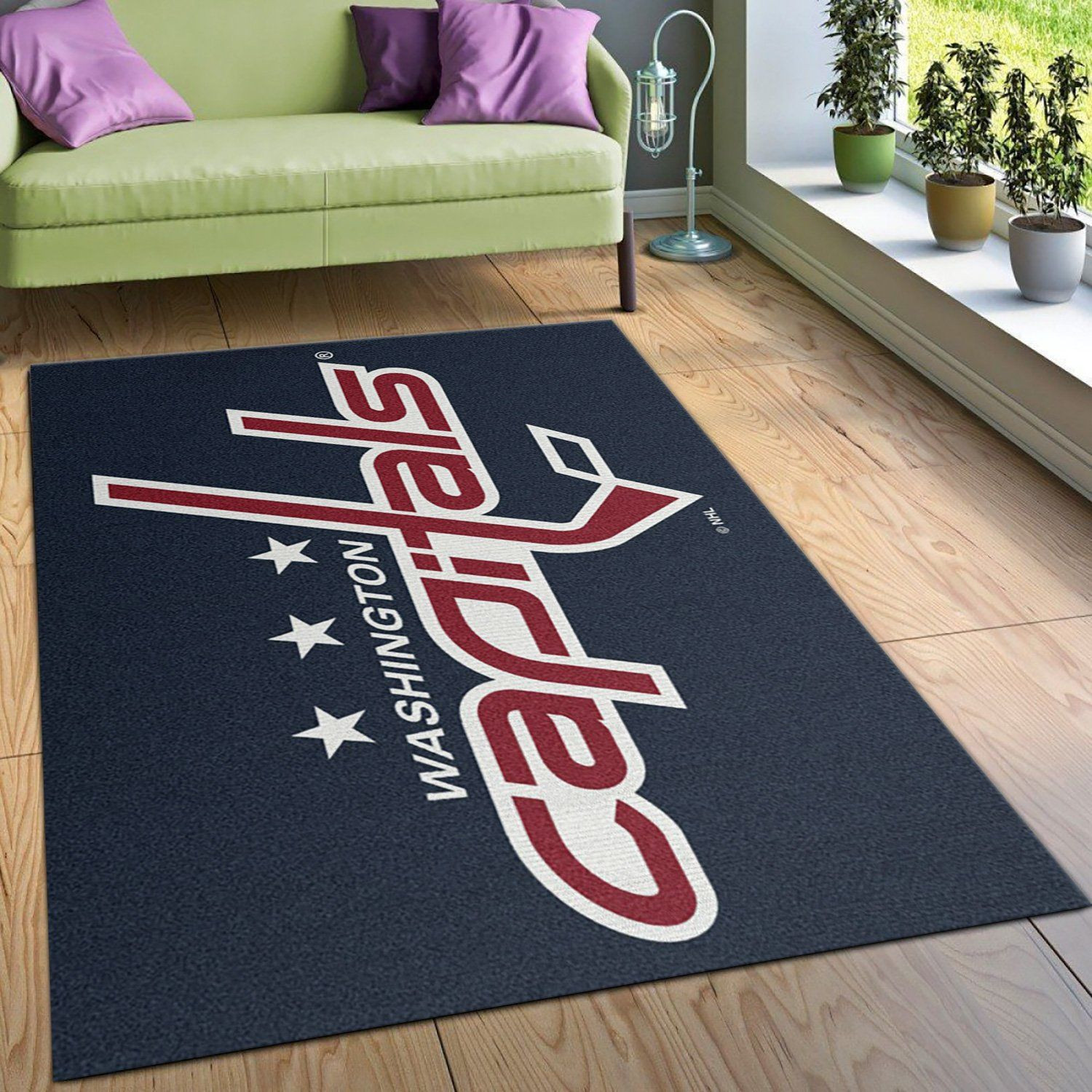 Spirit Capitals Rectangle Area Rug – Full Print Carpet For Living Room & Bedroom Home Decor