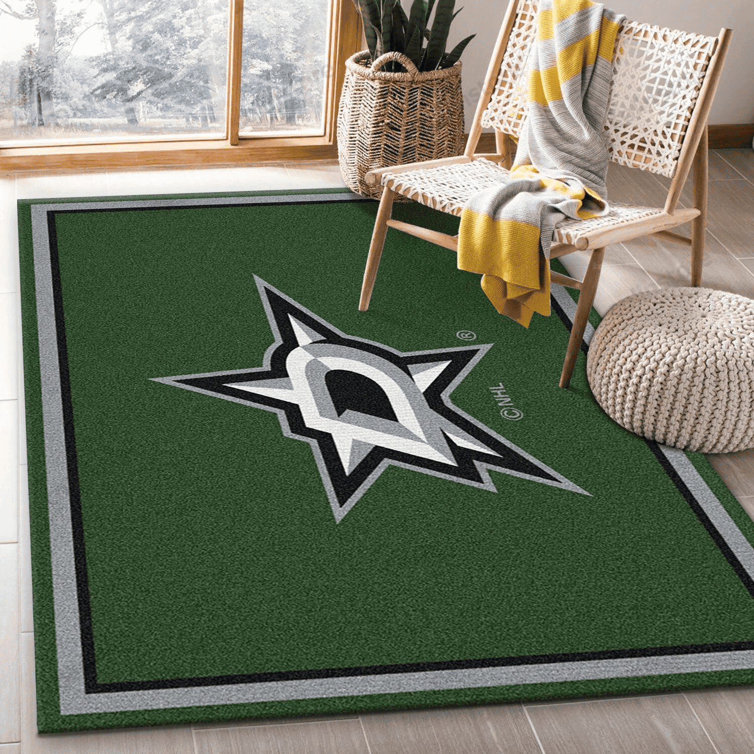 Spirit Dallas Stars Rectangle Area Rug – Full Print Carpet For Living Room & Bedroom Home Decor
