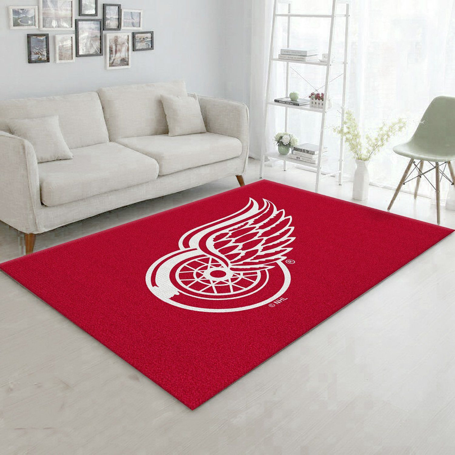 Spirit Detroit Redwings Rectangle Area Rug – Full Print Carpet For Living Room & Bedroom Home Decor