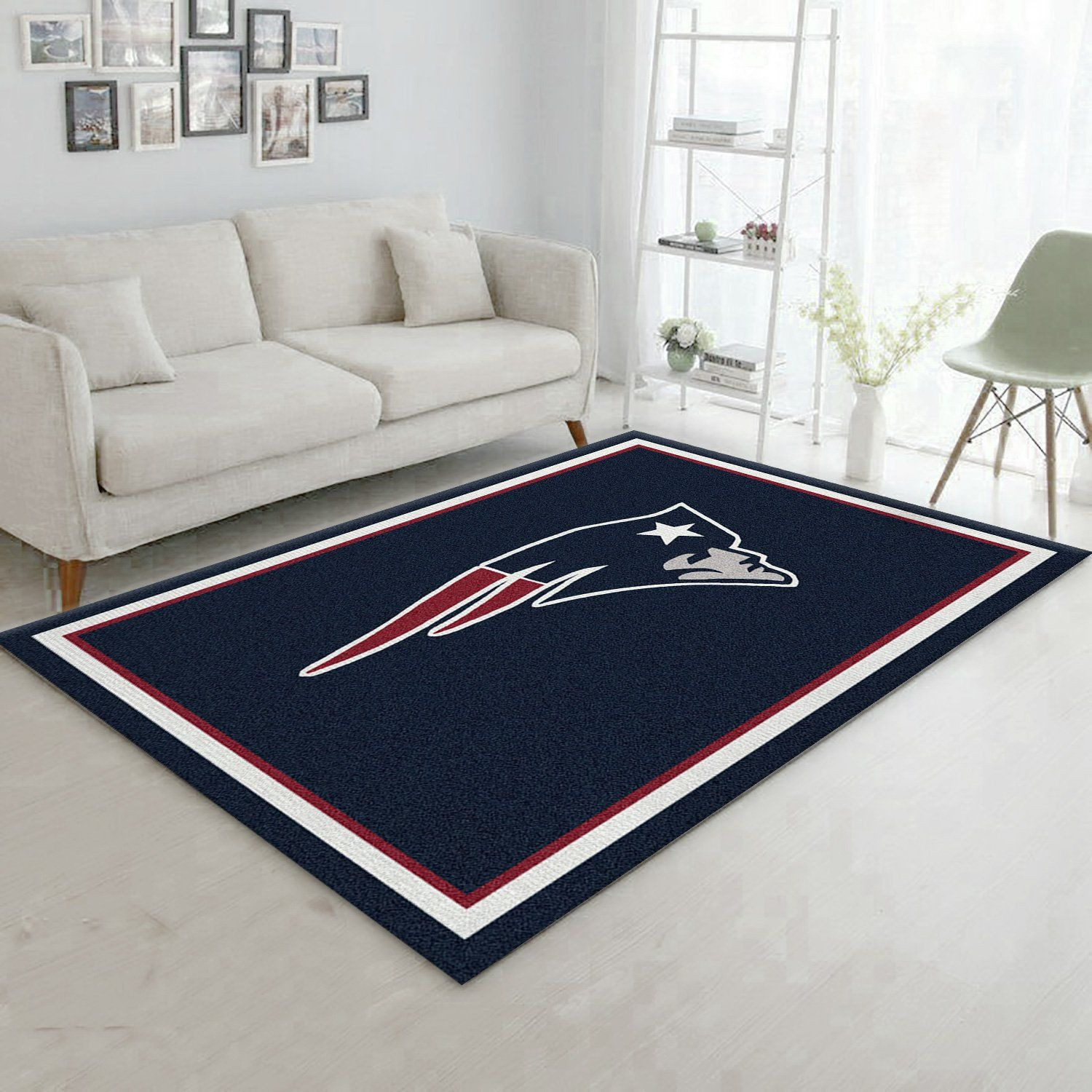 Spirit New England Patriots Rectangle Area Rug – Full Print Carpet For Living Room & Bedroom Home Decor