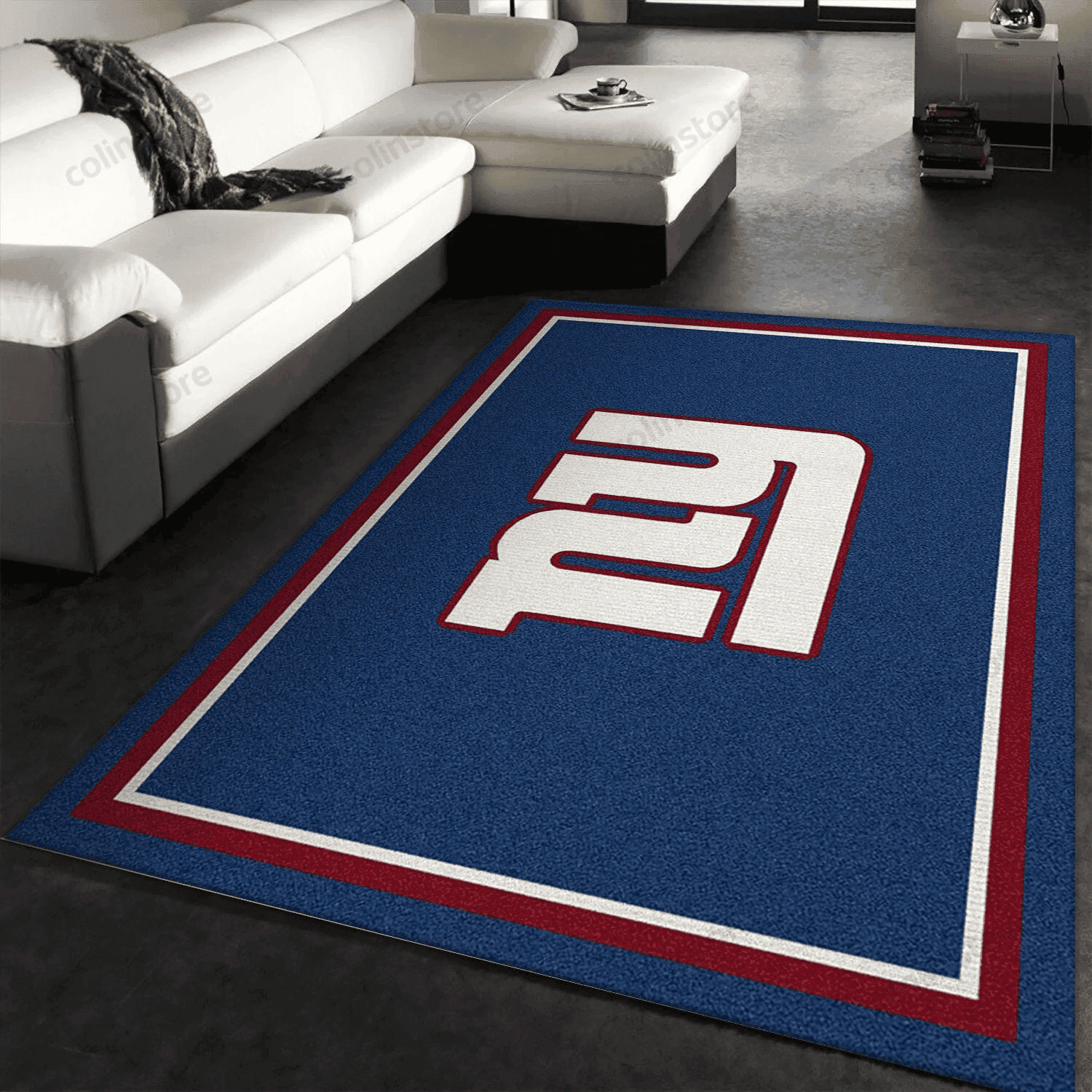Spirit New York Giants Rectangle Area Rug – Full Print Carpet For Living Room & Bedroom Home Decor