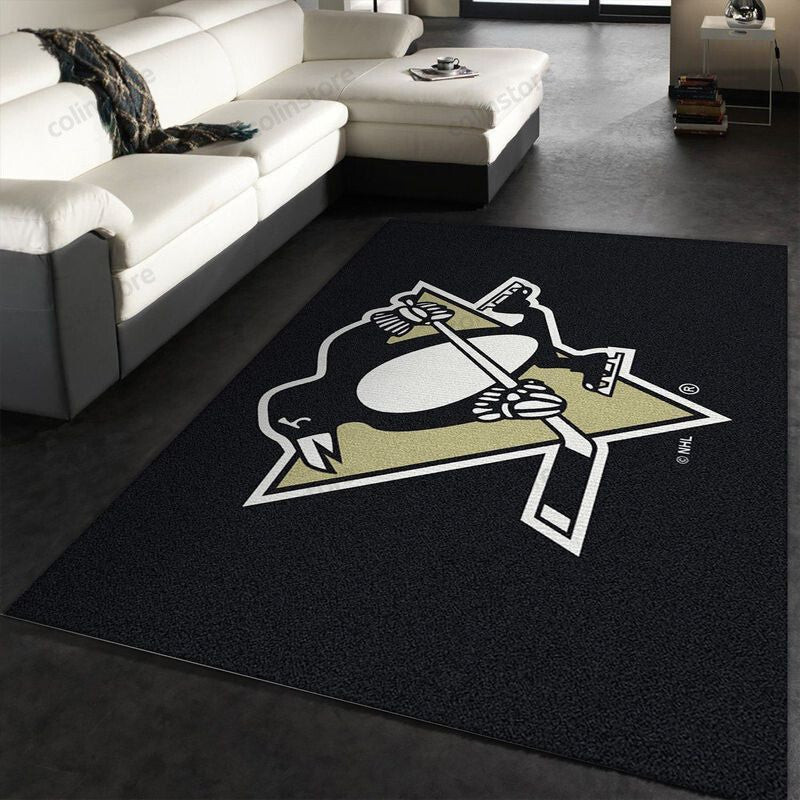 Spirit Pittsburgh Penguins 1 3D Rectangle Area Rug – Full Print Carpet For Living Room & Bedroom Home Decor