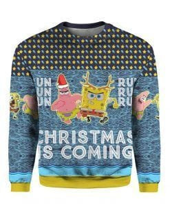 Spongebob Patrick Star Christmas Is Coming Ugly Christmas Sweater, Perfect Holiday Gift