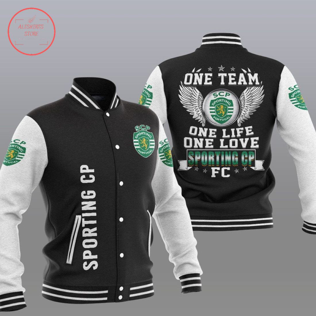 Sporting CP Varsity Baseball Jacket for Men & Women | Soccer Team Fan Gift