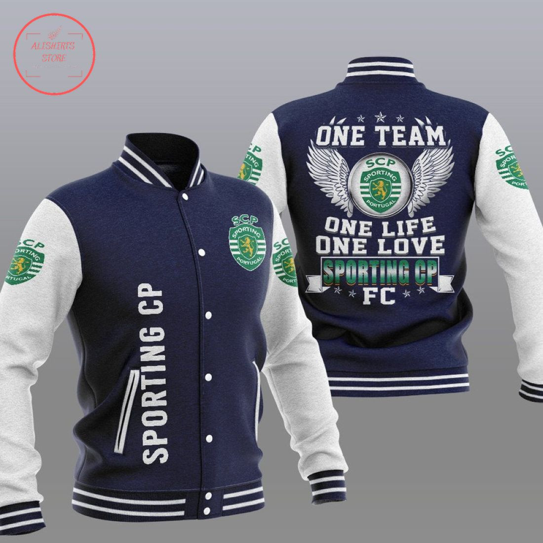 Sporting CP Varsity Baseball Jacket for Men & Women | Soccer Team Fan Gift