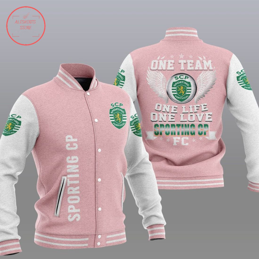 Sporting CP Varsity Baseball Jacket for Men & Women | Soccer Team Fan Gift