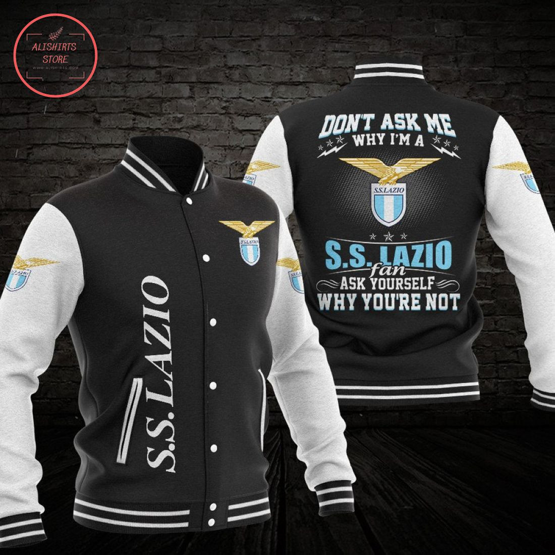 SS Lazio Varsity Baseball Jacket for Men & Women | Soccer Team Fan Gift