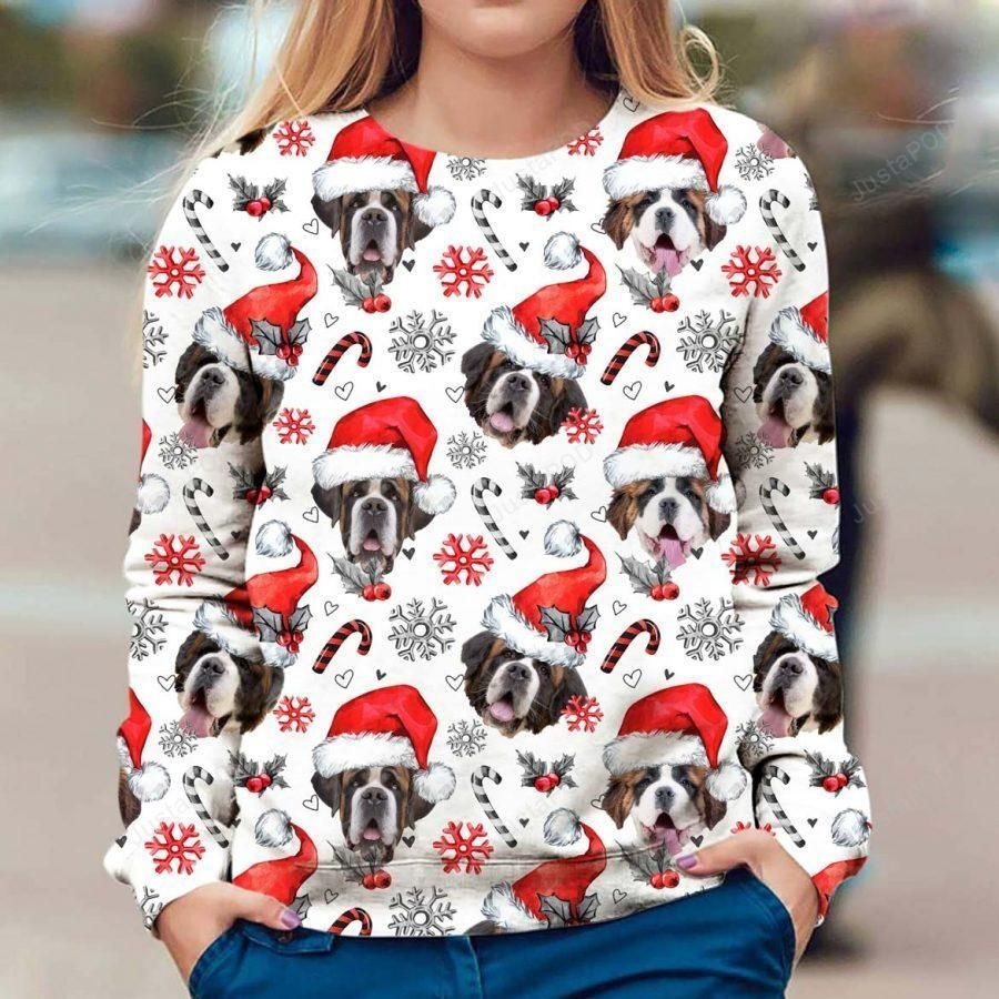 St Bernard Ugly Christmas Sweater, Perfect Holiday Gift