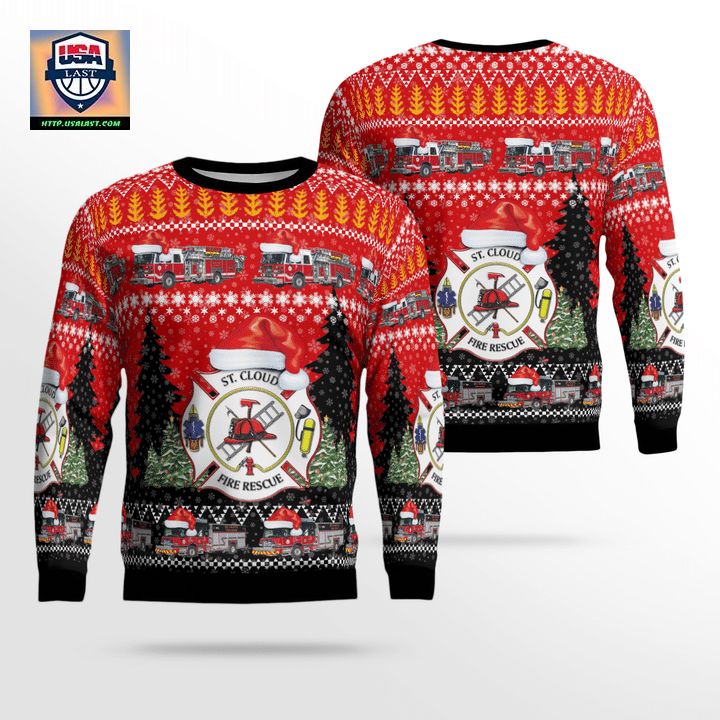 St Cloud Osceola County Florida St Cloud Fire Rescue Christmas Sweater 3D