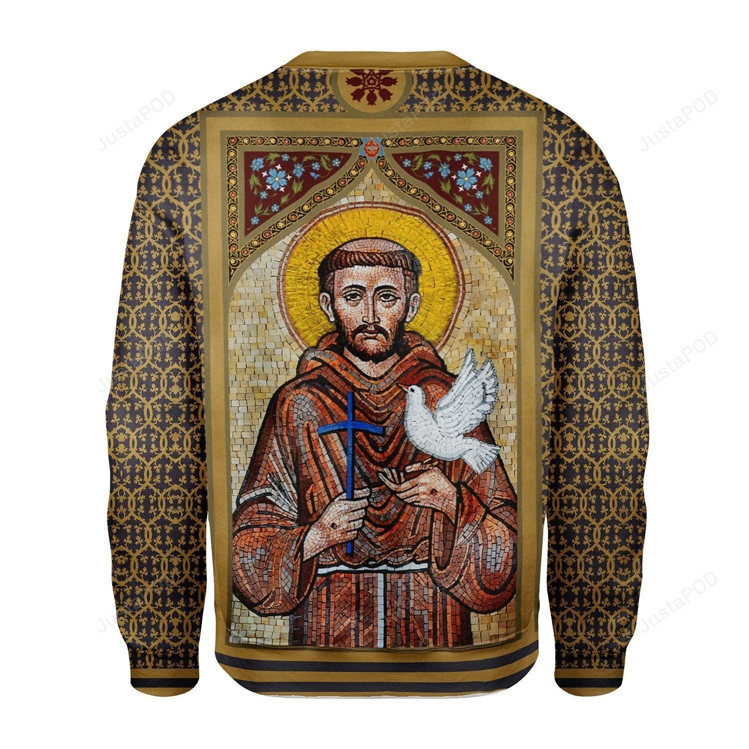 St Francis Of Assisi Ugly Christmas Sweater, Perfect Holiday Gift