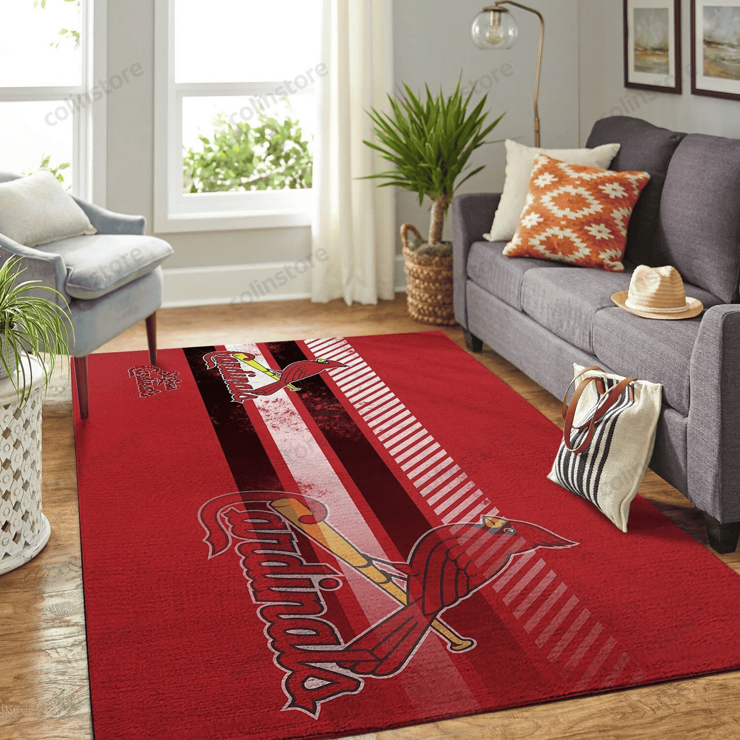 St Louis Cardinals Team Logo Nice Gift Rectangle Area Rug – Full Print Carpet For Living Room & Bedroom Home Decor