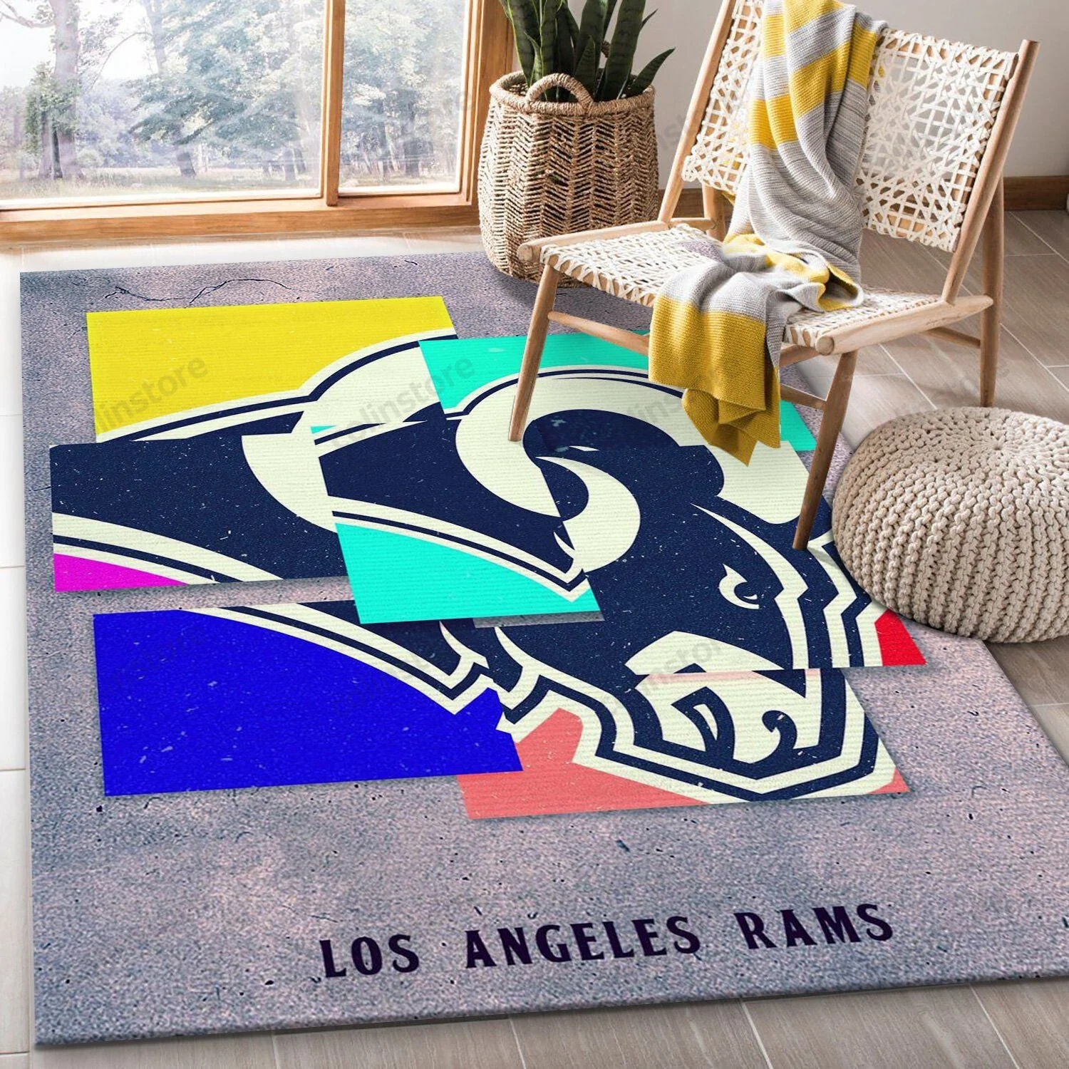 St Louis Rams Rectangle Area Rug – Full Print Carpet For Living Room & Bedroom Home Decor