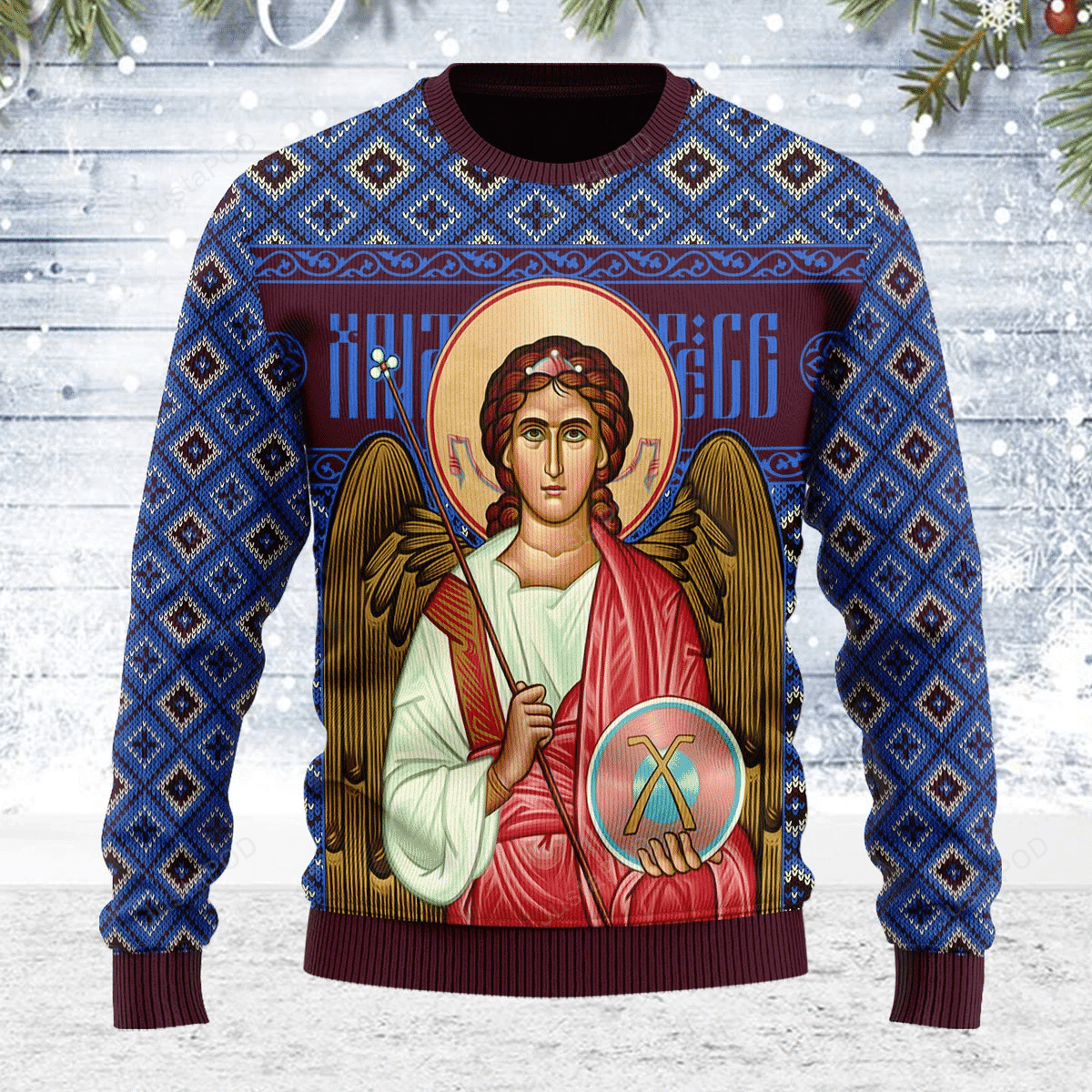 St. Archangel Michael Ugly Christmas Sweater, Perfect Holiday Gift