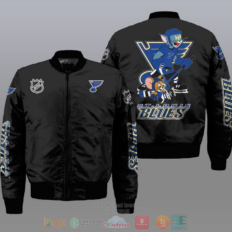 St. Louis Blues Om And Jerry Bomber Jacket | NHL Team Jacket for Men & Women | Hockey Fan Gift