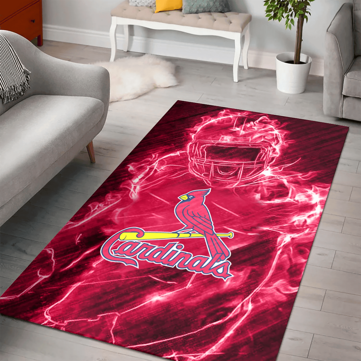 St. Louis Cardinals Legend 3D Full Print Rectangle Area Rug – Full Print Carpet For Living Room & Bedroom Home Decor