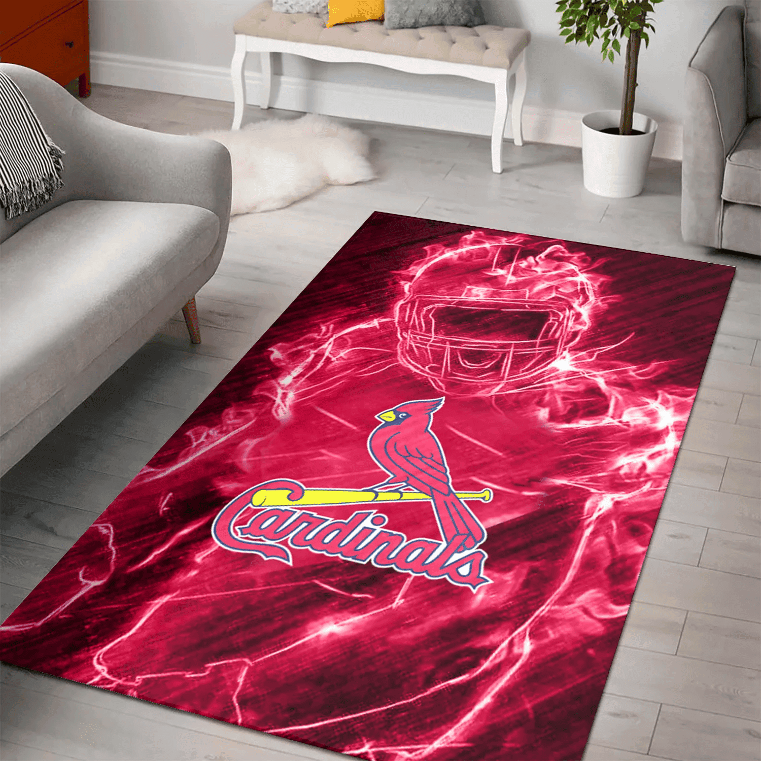 St. Louis Cardinals Legend 3D Full Print Rectangle Area Rug – Full Print Carpet For Living Room & Bedroom Home Decor