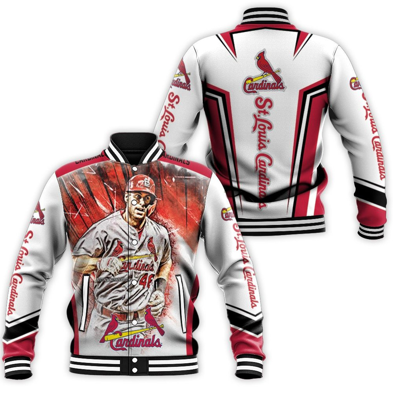 St. Louis Cardinals Paul Goldschmidt 46 Varsity Baseball Jacket for Men & Women | MLB Team Fan Gift