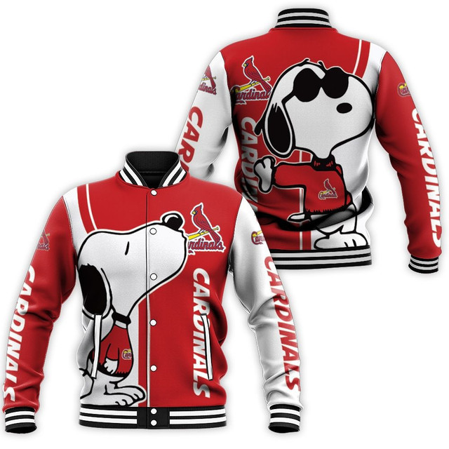 St. Louis Cardinals Snoopy Varsity Baseball Jacket for Men & Women | MLB Team Fan Gift