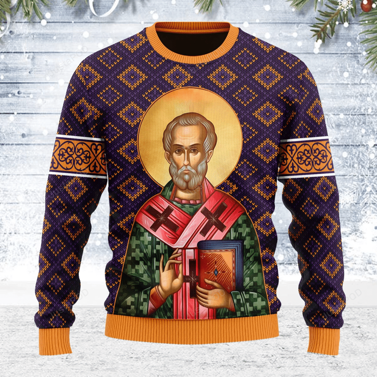 St. Nicholas Ugly Christmas Sweater, Perfect Holiday Gift