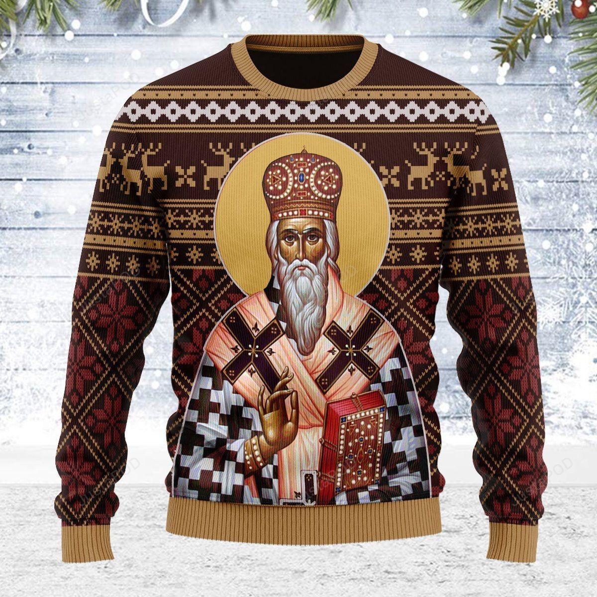 St. Vasilije Of Ostrog Ugly Christmas Sweater, Perfect Holiday Gift