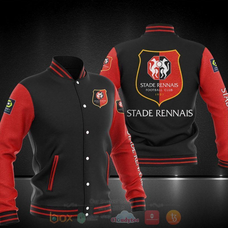 Stade Rennais FC Varsity Baseball Jacket for Men & Women | Soccer Team Fan Gift