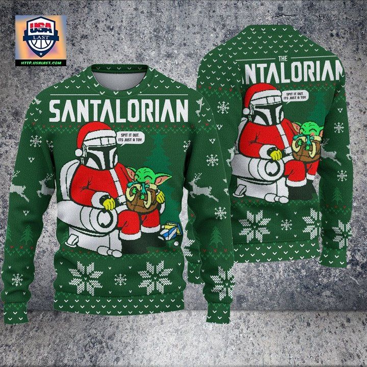 Stantalorian And Baby Yoda Christmas Sweater And Ugly Sweater