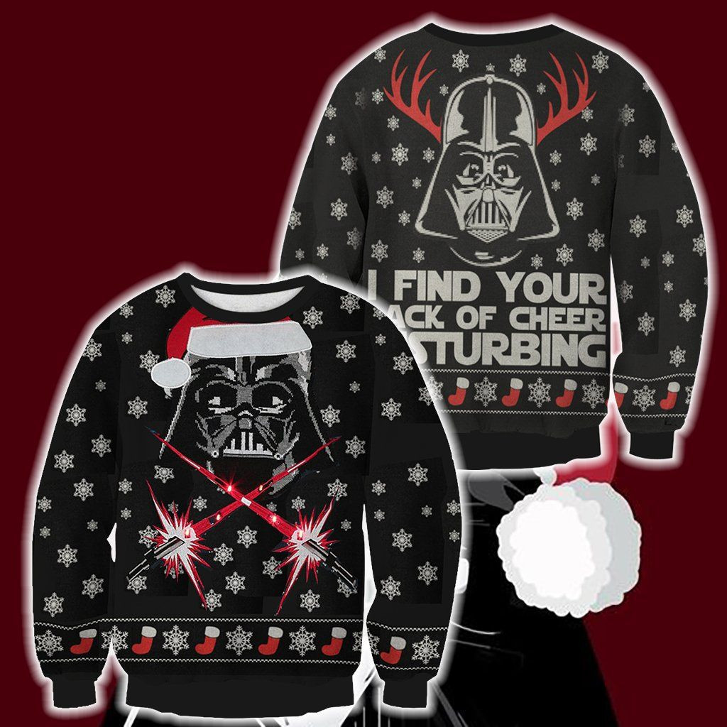 Star War Santa Clause I Find Your Lack Of Cheer Disturbing For Unisex Ugly Christmas Sweater,