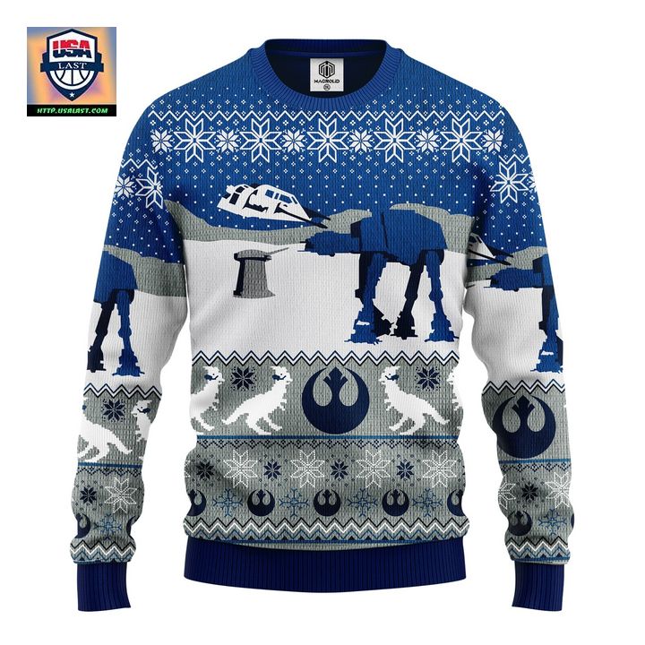 Star Wars Blue Winter Ugly Christmas Sweater Amazing Gift Idea Thanksgiving Gift