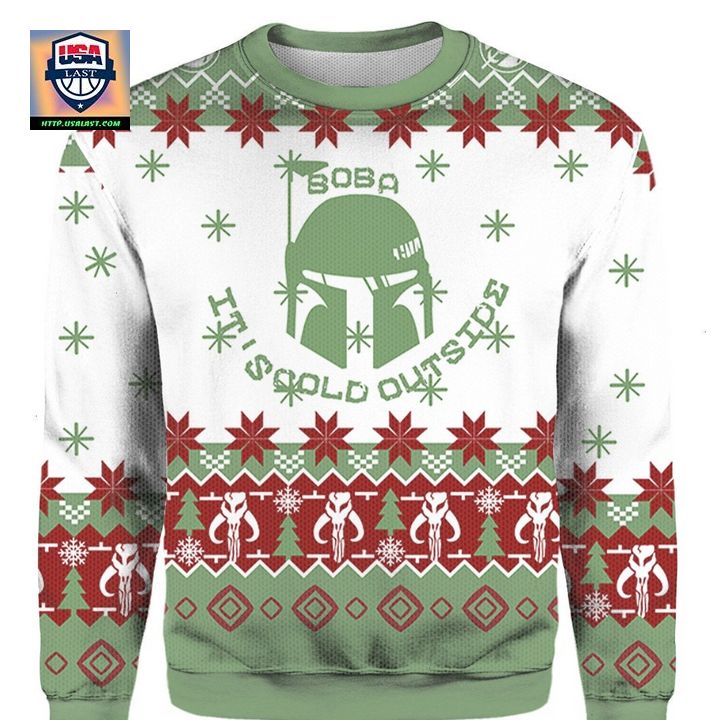 Star Wars Boba Fett Boba Its Cold Outside Christmas Ugly 3D Sweater