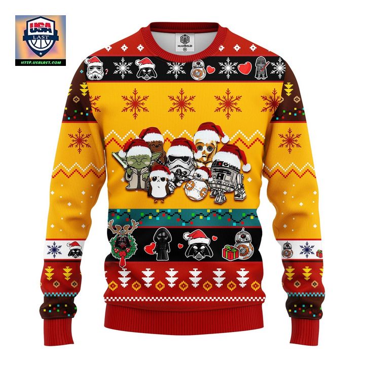 Star Wars Cute Ugly Christmas Sweater Yellow 2 Amazing Gift Idea Thanksgiving Gift