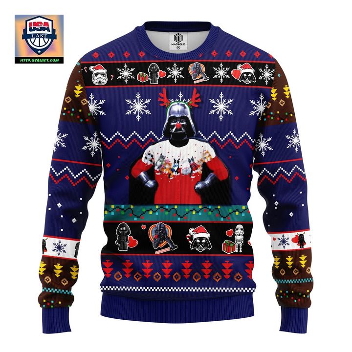 Star Wars Funny Ugly Christmas Sweater Blue 1- Amazing Gift Idea Thanksgiving Gift