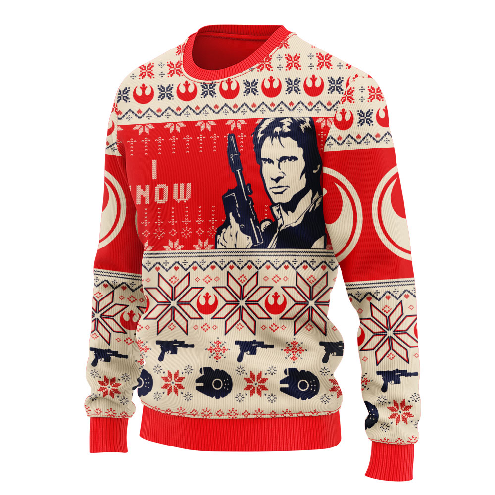 Star Wars Han & Leia Couples Ugly Christmas Sweater Perfect Holiday Gift - Image 4