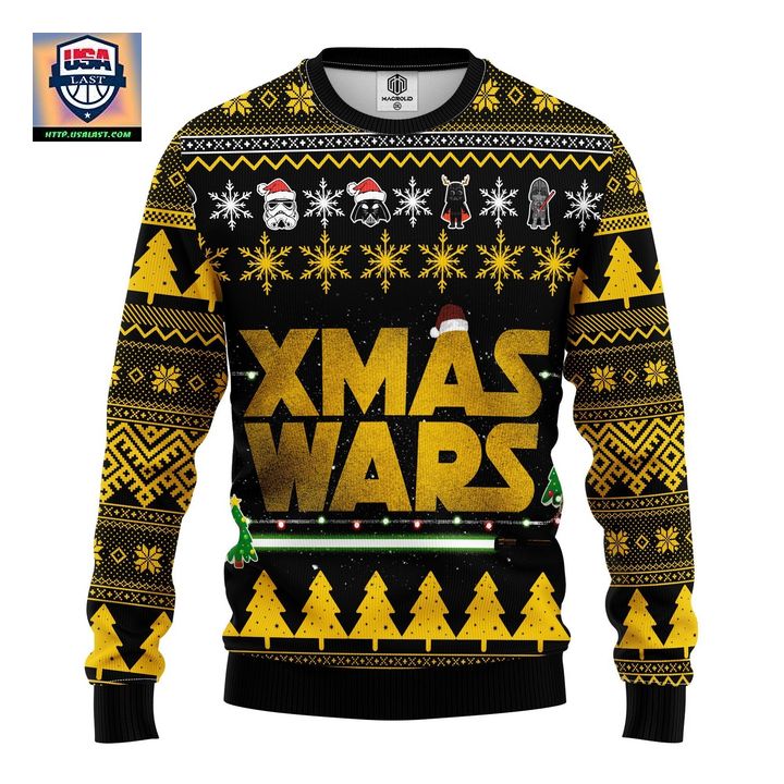 Star Wars Yellow Ugly Christmas Sweater Amazing Gift Idea Thanksgiving Gift