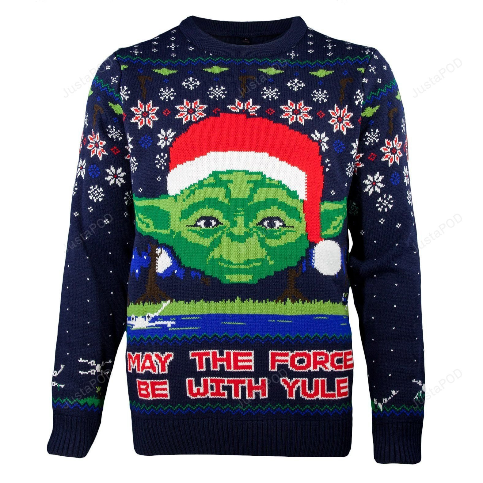 Star Wars Yoda Ugly Christmas Sweater, Perfect Holiday Gift